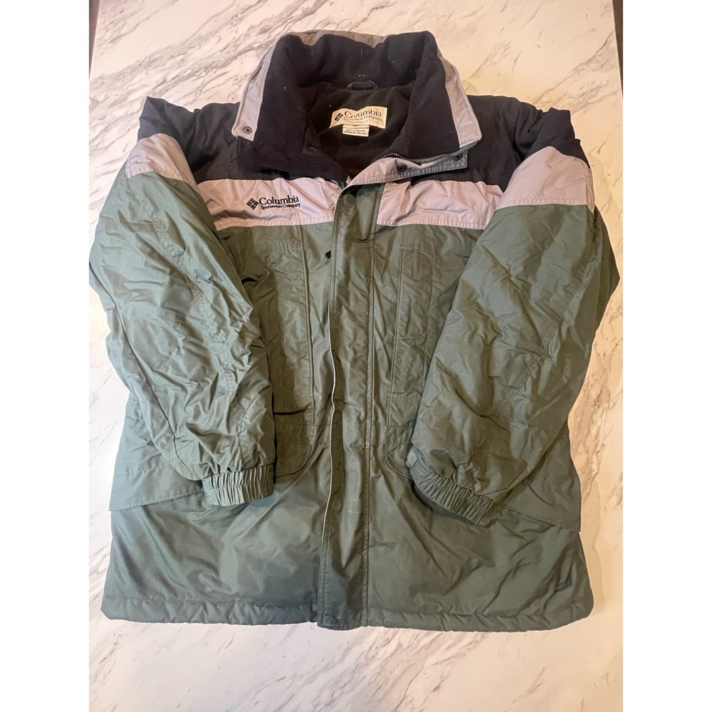 Vintage 90s Columbia Colorblock Heavy Winter Jacket. Size Men's Large.